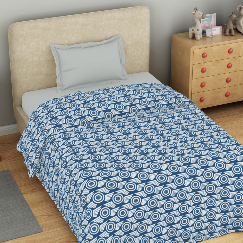 Spaces Marvel Captain America 100% Cotton 170 TC Topsheet for Kids - 60 x 90 Inches, Dark Blue