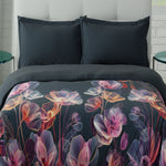 Spaces Elgncnior 100% Cotton 210 TC Floral Double Quilt - 88 x 106 Inches, Dark Teal