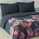 Spaces Elgncnior 100% Cotton 210 TC Floral Double Quilt - 88 x 106 Inches, Dark Teal