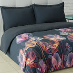 Spaces Elgncnior 100% Cotton 210 TC Floral Double Quilt - 88 x 106 Inches, Dark Teal