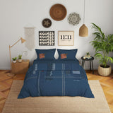 Spaces Genez 100% Cotton 180 TC Percale Character Large Bedsheet with 2 Pillow Covers - 274 x 274 cm, Light Blue