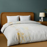 Spaces Abstract Cotton 144 TC Double Bedsheet with 2 Pillow Covers - 274 x 274 cm, Light Grey