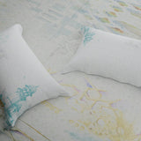 Spaces Abstract Cotton 144 TC Double Bedsheet with 2 Pillow Covers - 274 x 274 cm, Light Grey