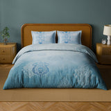 Spaces Onate Cotton 144 TC Double Bedsheet with 2 Pillow Covers - 274 x 274 cm, Light Blue