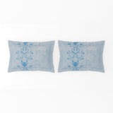 Spaces Onate Cotton 144 TC Double Bedsheet with 2 Pillow Covers - 274 x 274 cm, Light Blue