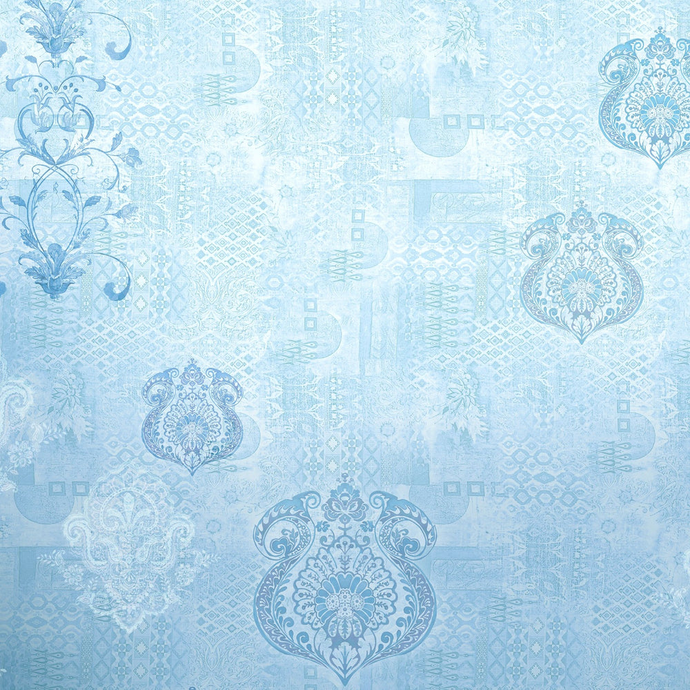 Spaces Onate Cotton 144 TC Double Bedsheet with 2 Pillow Covers - 274 x 274 cm, Light Blue