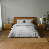 Spaces Onate Cotton 144 TC Double Bedsheet with 2 Pillow Covers - 274 x 274 cm, Light Grey