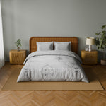Spaces Onate Cotton 144 TC Double Bedsheet with 2 Pillow Covers - 274 x 274 cm, Light Grey