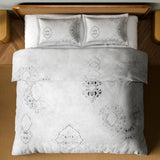 Spaces Onate Cotton 144 TC Double Bedsheet with 2 Pillow Covers - 274 x 274 cm, Light Grey