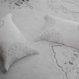 Spaces Onate Cotton 144 TC Double Bedsheet with 2 Pillow Covers - 274 x 274 cm, Light Grey