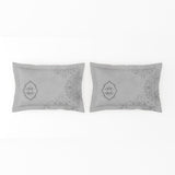Spaces Onate Cotton 144 TC Double Bedsheet with 2 Pillow Covers - 274 x 274 cm, Light Grey