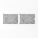 Spaces Onate Cotton 144 TC Double Bedsheet with 2 Pillow Covers - 274 x 274 cm, Light Grey