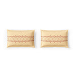 Spaces Essentials Geometric 100% Cotton 144 TC Double Bedsheet with 2 Pillow Covers - 274 x 274 cm, Beige