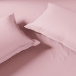 Spaces Essentials Solid 100% Cotton 180 TC Double Bedsheet with 2 Pillow Covers - 274 x 274 cm, Blush