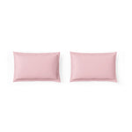 Spaces Essentials Solid 100% Cotton 180 TC Double Bedsheet with 2 Pillow Covers - 274 x 274 cm, Blush