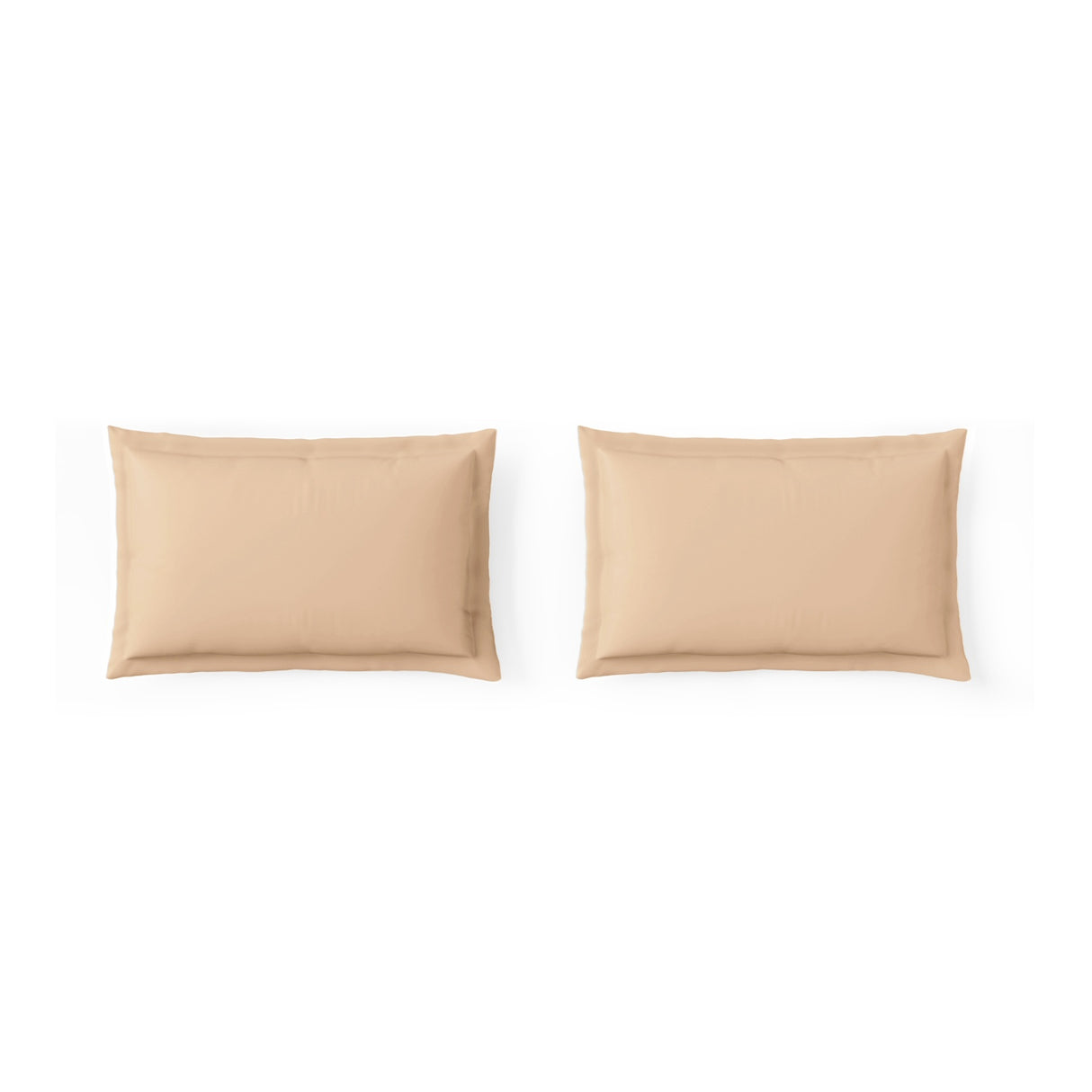 Spaces Essentials Solid 100% Cotton 180 TC Double Bedsheet with 2 Pillow Covers - 274 x 274 cm, Light Orange