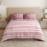 Spaces Essentials Geometric 100% Cotton 180 TC Double Bedsheet with 2 Pillow Covers - 274 x 274 cm, Light Pink