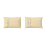 Spaces Essentials Floral 100% Cotton 180 TC Double Bedsheet with 2 Pillow Covers - 274 x 274 cm, Cream