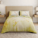 Spaces Essentials Geometric 100% Cotton 132 TC Double Bedsheet with 2 Pillow Covers - 274 x 274 cm, Light Green