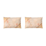 Spaces Essentials Geometric 100% Cotton 132 TC Double Bedsheet with 2 Pillow Covers - 274 x 274 cm, Light Blush