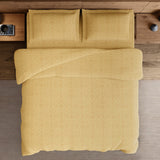 Spaces Elegance Selora 100% Cotton 300 TC Double Bedsheet with 2 Pillow Covers - 274 x 274 cm, Light Yellow