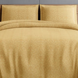 Spaces Elegance Selora 100% Cotton 300 TC Double Bedsheet with 2 Pillow Covers - 274 x 274 cm, Light Yellow