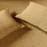 Spaces Elegance Selora 100% Cotton 300 TC Double Bedsheet with 2 Pillow Covers - 274 x 274 cm, Light Yellow