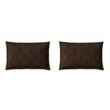 Spaces Elegance Selora Geometric 100% Cotton 300 TC Double Bedsheet with 2 Pillow Covers - 274 x 274 cm, Dark Brown
