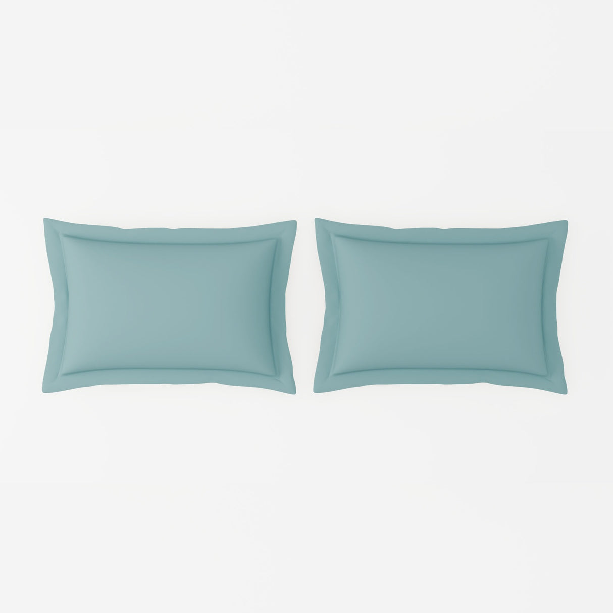 Spaces Solid 100% Cotton 144 TC Double Bedsheet with 2 Pillow Covers - 274 x 274 cm, Light Blue
