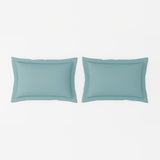 Spaces Solid 100% Cotton 144 TC Double Bedsheet with 2 Pillow Covers - 274 x 274 cm, Light Blue