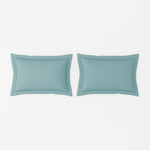 Spaces Solid 100% Cotton 144 TC Double Bedsheet with 2 Pillow Covers - 274 x 274 cm, Light Blue