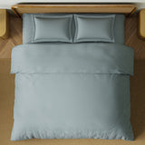 Spaces Solid 100% Cotton 144 TC Double Bedsheet with 2 Pillow Covers - 274 x 274 cm, Grey
