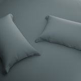 Spaces Solid 100% Cotton 144 TC Double Bedsheet with 2 Pillow Covers - 274 x 274 cm, Grey