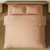 Spaces Solid 100% Cotton 144 TC Double Bedsheet with 2 Pillow Covers - 274 x 274 cm, Light Orange