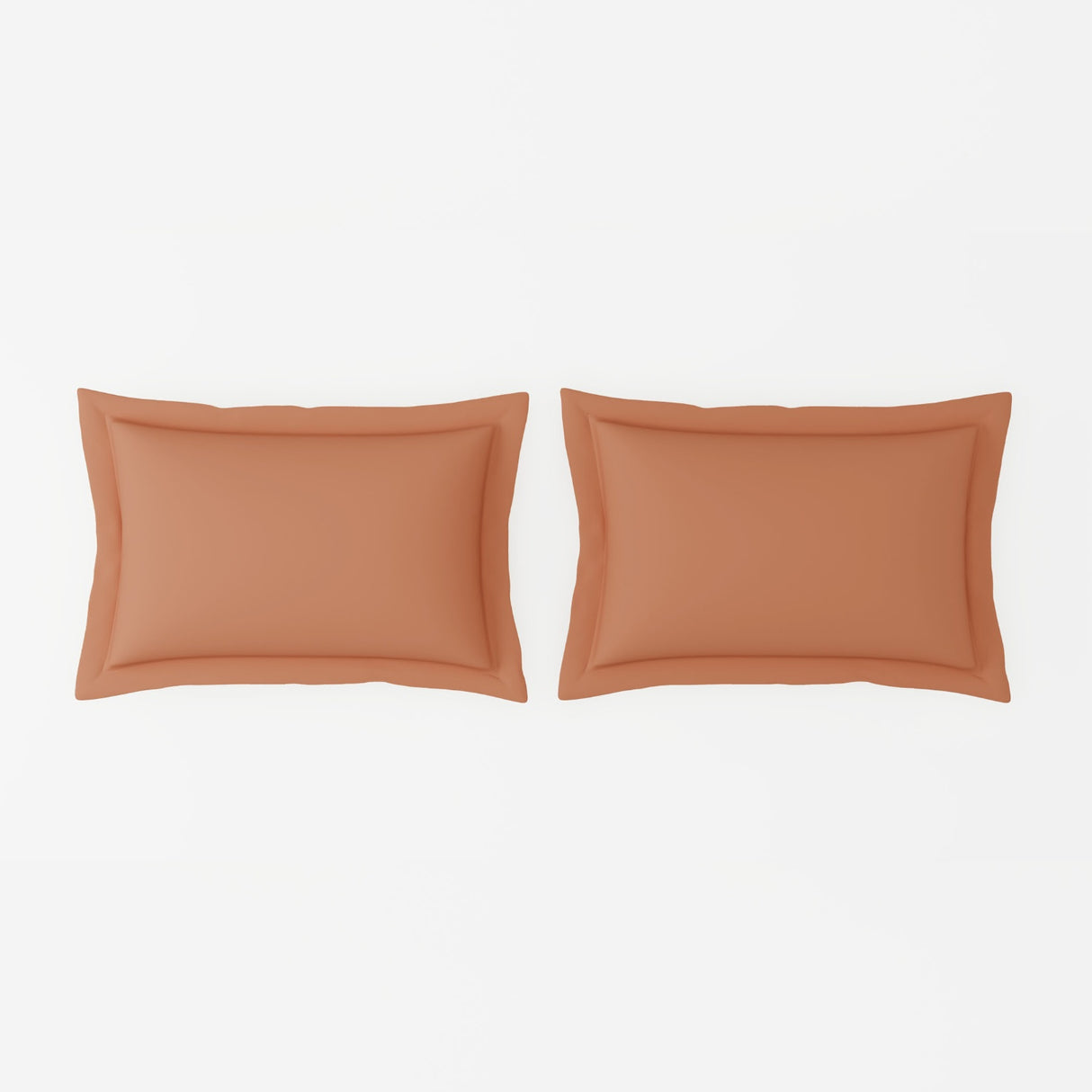 Spaces Solid 100% Cotton 144 TC Double Bedsheet with 2 Pillow Covers - 274 x 274 cm, Light Orange