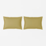 Spaces Solid 100% Cotton 144 TC Double Bedsheet with 2 Pillow Covers - 274 x 274 cm, Light Yellow