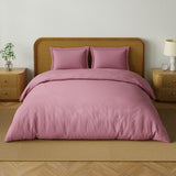 Spaces Solid 100% Cotton 144 TC Double Bedsheet with 2 Pillow Covers - 274 x 274 cm, Light Pink