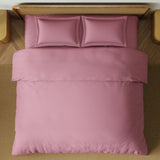 Spaces Solid 100% Cotton 144 TC Double Bedsheet with 2 Pillow Covers - 274 x 274 cm, Light Pink