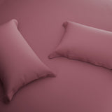 Spaces Solid 100% Cotton 144 TC Double Bedsheet with 2 Pillow Covers - 274 x 274 cm, Light Pink