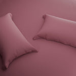 Spaces Solid 100% Cotton 144 TC Double Bedsheet with 2 Pillow Covers - 274 x 274 cm, Light Pink