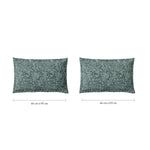 Spaces Fiora 100% Cotton 144 TC Percale Fioral Large Bedsheet with 2 Pillow Covers - 274 x 274 cm, Light Green