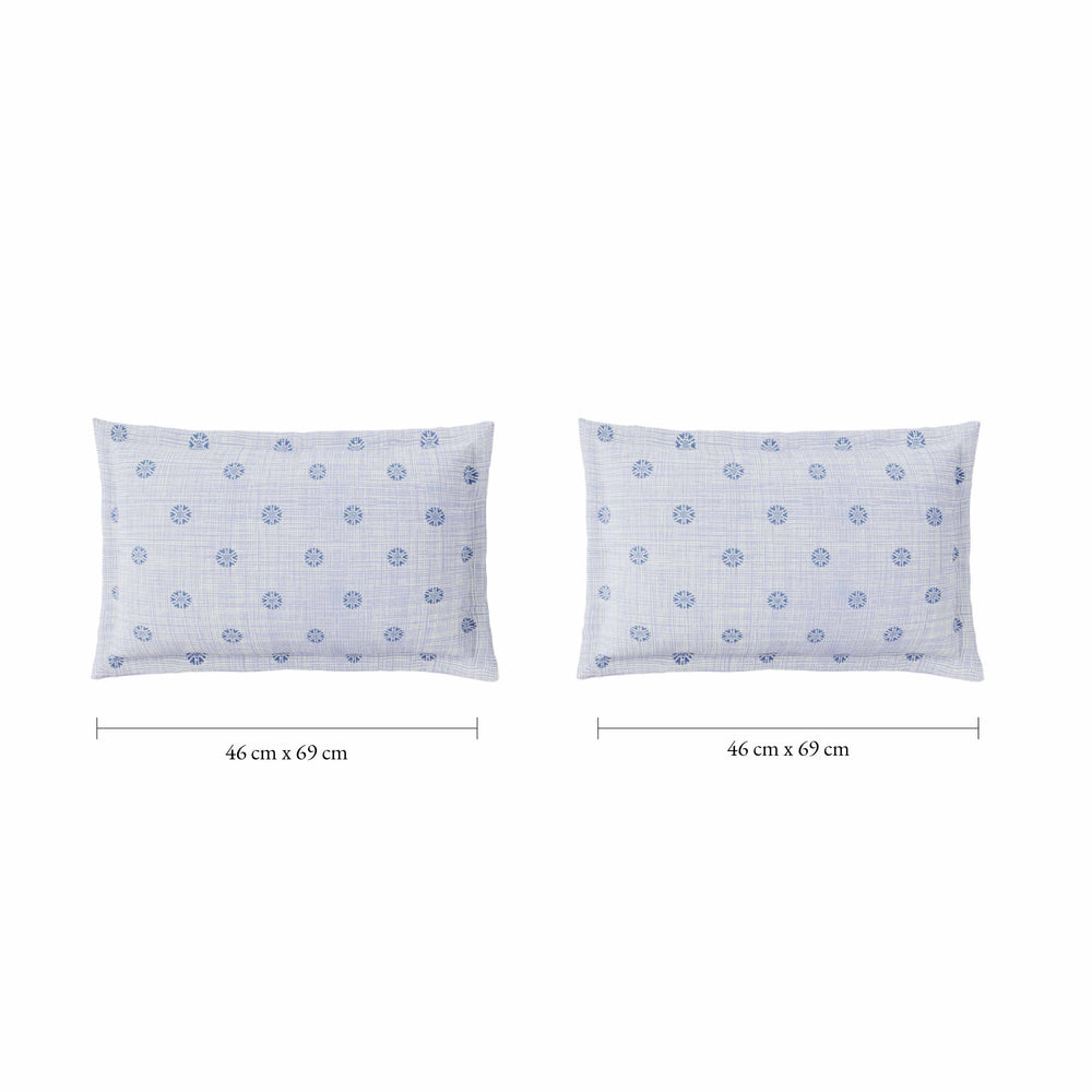 Spaces Fiora 100% Cotton 144 TC Percale Ornate Large Bedsheet with 2 Pillow Covers - 274 x 274 cm, Orange