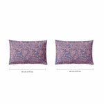 Spaces Fiora 100% Cotton 144 TC Percale Fioral Large Bedsheet with 2 Pillow Covers - 274 x 274 cm, Light Violet