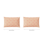 Spaces Fiora 100% Cotton 144 TC Percale Ornate Large Bedsheet with 2 Pillow Covers - 274 x 274 cm, Light Yellow