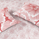 Spaces Fiora 100% Cotton 144 TC Percale Fioral Large Bedsheet with 2 Pillow Covers - 274 x 274 cm, Blush