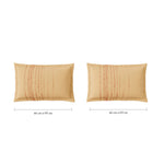 Spaces Fiora 100% Cotton 144 TC Percale Geometric Large Bedsheet with 2 Pillow Covers - 274 x 274 cm, Beige