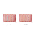 Spaces Fiora 100% Cotton 144 TC Percale Ornate Large Bedsheet with 2 Pillow Covers - 274 x 274 cm, Pink