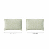 Spaces Fiora 100% Cotton 144 TC Percale Fioral Large Bedsheet with 2 Pillow Covers - 274 x 274 cm, Light Green