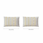 Spaces Fiora 100% Cotton 144 TC Percale Ornate Large Bedsheet with 2 Pillow Covers - 274 x 274 cm, Light Grey