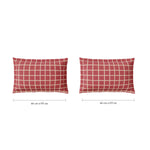 Spaces Fiora 100% Cotton 144 TC Percale Geometric Double Bedsheet with 2 Pillow Covers - 228 x 274 cm, Dark Pink